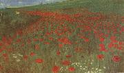Merse, Pal Szinyei A Field of Poppies USA oil painting artist